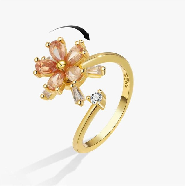 YULIN Ring, Edelstahl, Roségold, Kristall, Damen - Bild 1