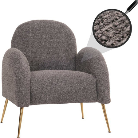 MCW Lounge-Sessel N69 Retro Cocktailsessel aus Chenille in Dunkelgrau