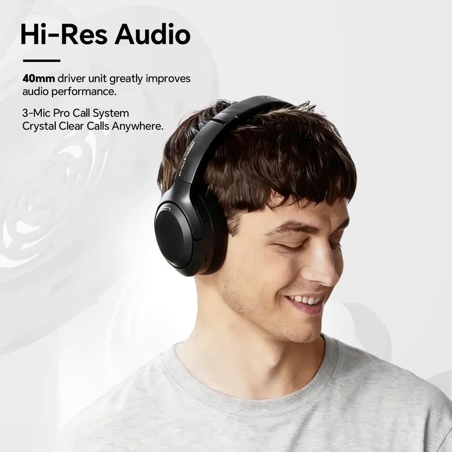HONOR Headphone Pro ANC Over-Ear Kopfhörer in Schwarz mit 80 Stunden Akkulaufzeit, Bluetooth 5.4, Dual Connect und räumlichem Audio - Bild 5