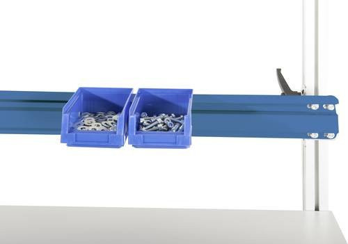 Manuflex LZ8329.5007 ESD-Boxenträgerschiene für Alu-Aufbauportal, Brillantblau RAL 5007, B/T/H: 159,6 x 2 x 10 cm - Bild 1