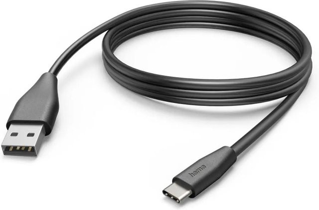 Hama USB-C auf USB-A Ladekabel in Schwarz mit 3 m Länge - Bild 1