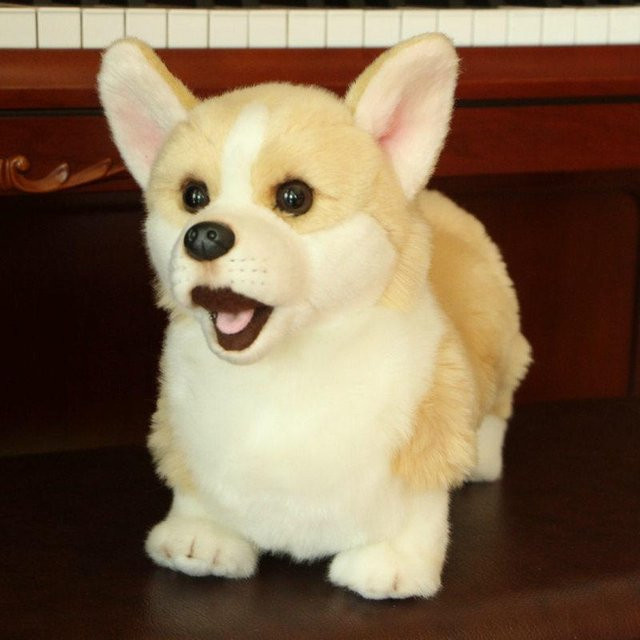 Binchi Keji Travel Corgi-Hundepuppe, Stofftier, beige - Bild 1