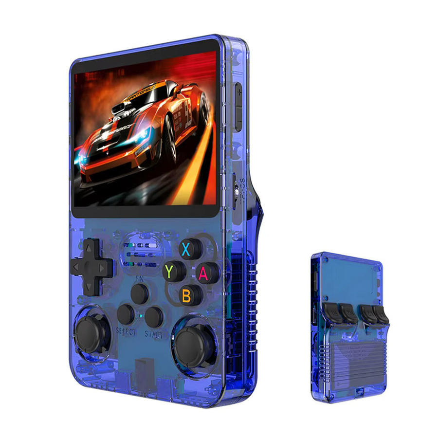 R36S Retro-Spielkonsole von XMWL mit 3,5 Zoll Display, Linux Open-Source-System und 128GB Speicher in Blau - Bild 5