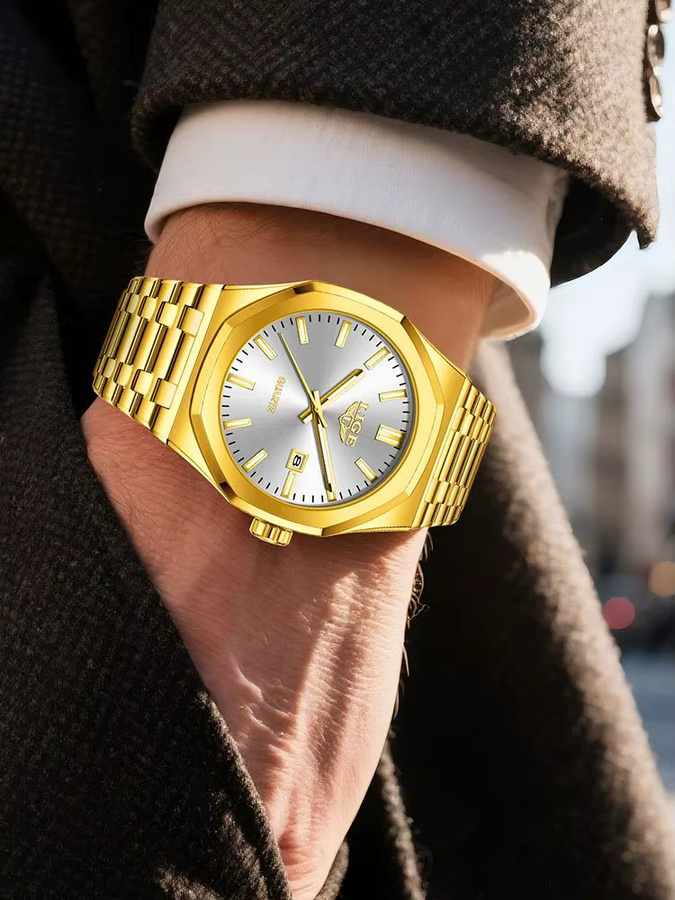 LIGE Armbanduhr Edelstahl, Quarz, Datum, Herren - Bild 7