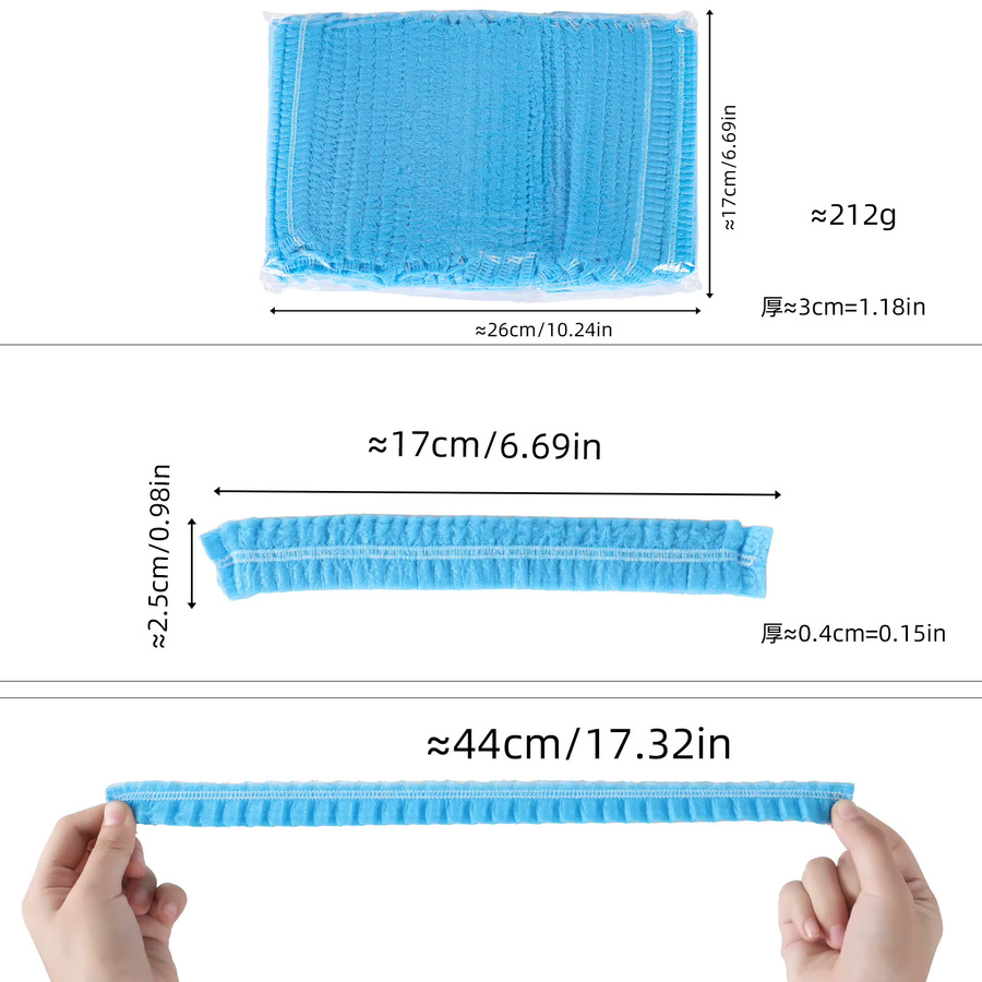 BOLUOYIN Einweg Haarhaarkappen aus Vlies, 100 Stück, Unisex - Bild 2