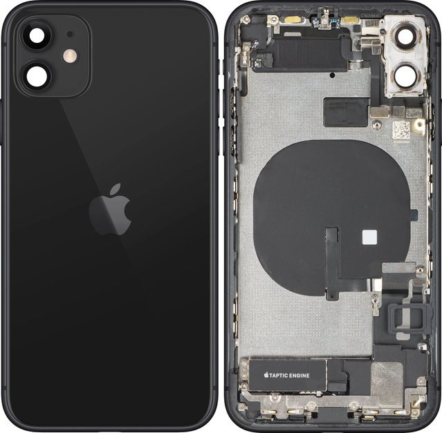 Apple iPhone 11 Akkudeckel mit Mittelgehäuse in Schwarz - Bild 1