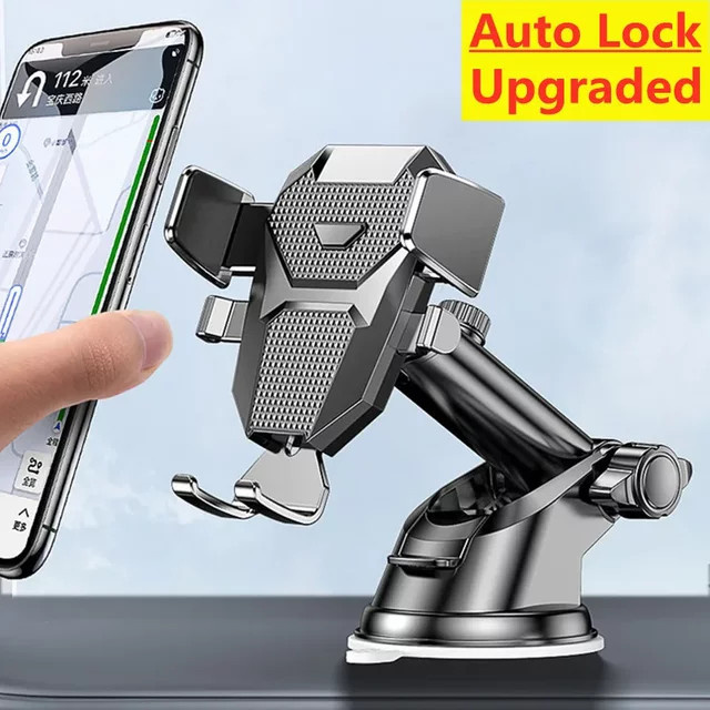 VIKEFON Universal Handyhalterung für das Auto mit 360 Grad Drehung und Saugnapf für Windschutzscheibe oder Dashboard, kompatibel mit iPhone, Samsung und Xiaomi - Bild 1