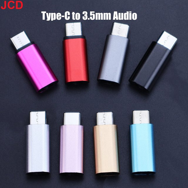 JCD Typ-C auf 3,5mm Klinke Adapter in Rot für Kopfhörer mit USB-C Anschluss - Bild 1