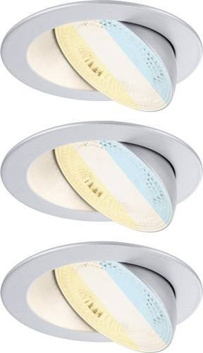 Paulmann Aumus LED-Einbauleuchten-Set, dimmbar, Chrom matt, 5W - Bild 1