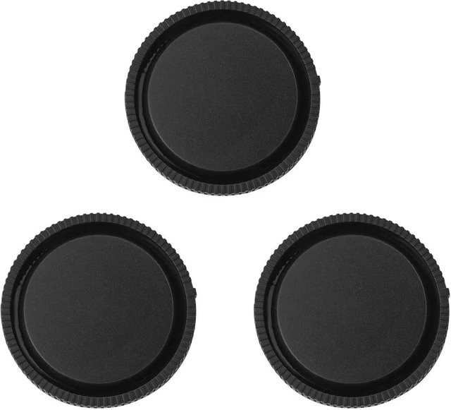 SHOTEN Rear Lens Caps Set Objektivdeckel Set Schwarz für Sony E Fuji X Nikon F Nikon Z Canon EF FD Minolta MD MAF Leica M Leica R Leica L Mount - Bild 1