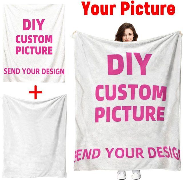 Personalisierte Flanelldecke mit Fotodruck für Winter und Sofa von SRH - Bild 1