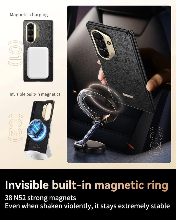 Samsung Galaxy Z Fold 7 Hartschale Handyhülle mit Fallschutz und kabellosem Laden in Blau - Bild 5