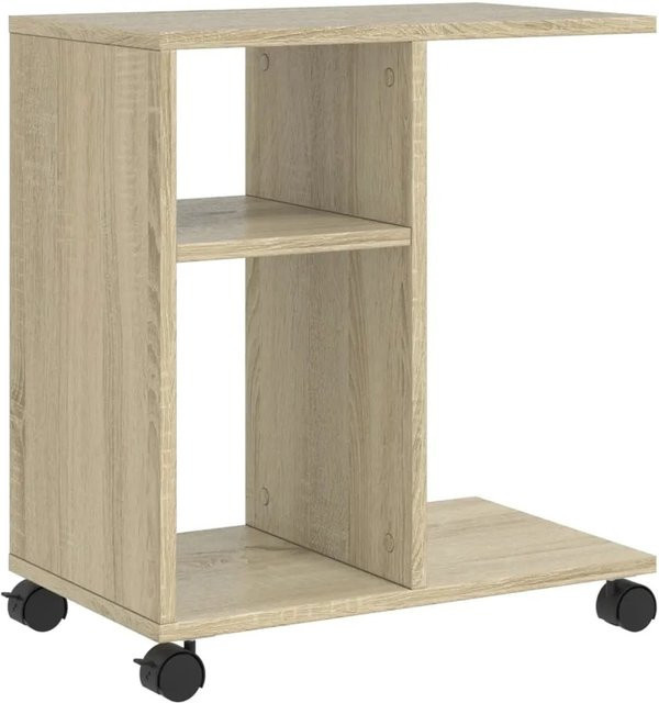 vidaXL Beistelltisch mit Rollen in Sonoma Eiche, Braun, B/T/H: 50 x 30 x 55 cm - Bild 1