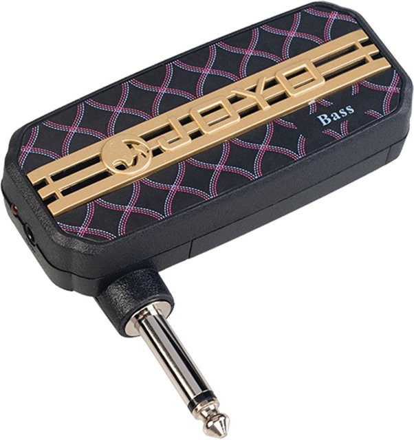 JOYO Mini Amp Tragbarer E-Bass-Kopfhörerverstärker mit 3,5-mm-Klinkenanschluss und Auxiliary Audio-Eingang in Schwarz, H x B x T: 2,6 x 8,9 x 7,7 cm - Bild 1