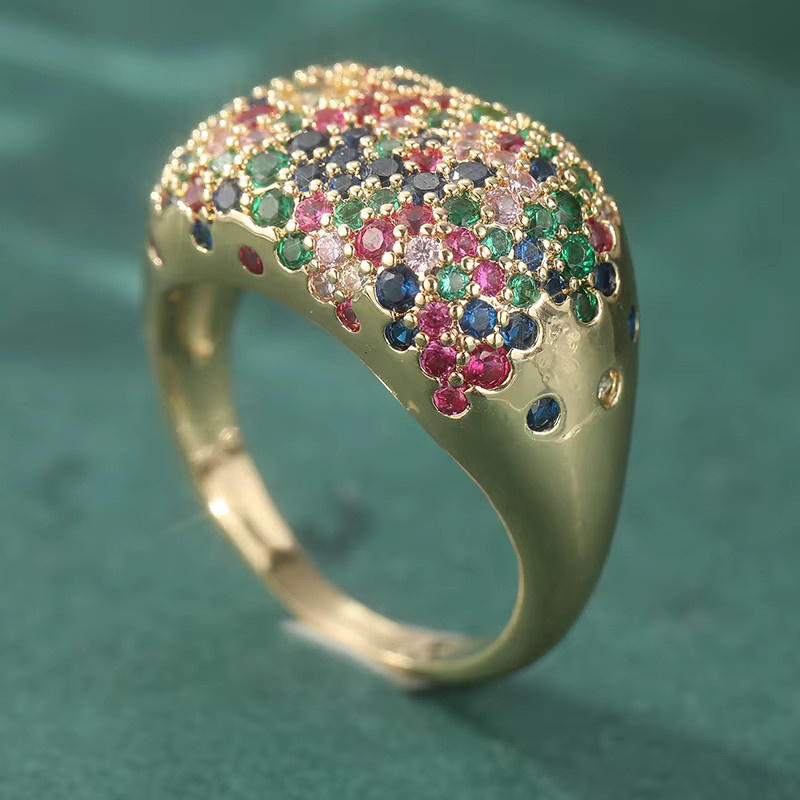 YoYo Ring, Zirkonia, Gold, Damen, Vintage - Bild 3