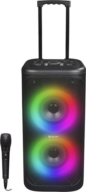 Denver TSP-353 Bluetooth Trolley-Lautsprecher mit 400W, Mikrofon, Schwarz, B/H/T: 30 x 62 x 28 cm - Bild 4
