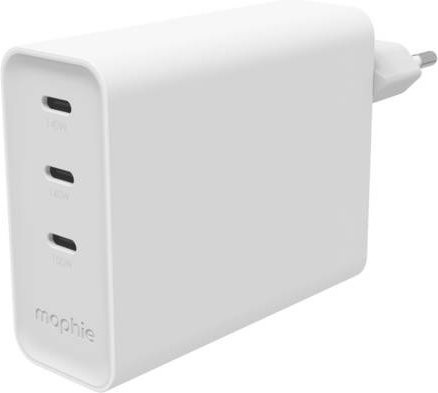 ZAGG GaN 140W USB-C Ladegerät mit 3 USB-C Anschlüssen in Weiß mit USB Power Delivery (USB-PD) - Bild 1