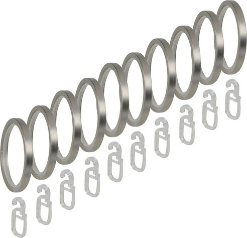 LIEDECO Stilring mit Faltenlegehaken in Silber, 10 Stück, Durchmesser: 20 mm - Bild 1