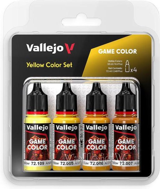 Vallejo Farb-Set Gelb, Nachfüllpack, 4 x 18 ml - Bild 1