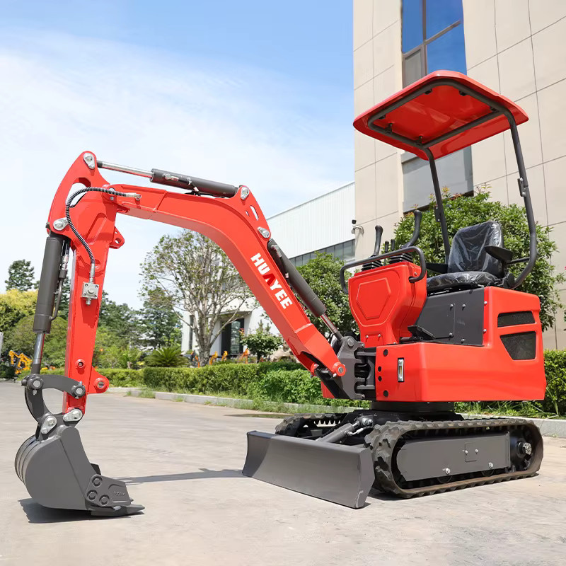 Huayee Kettenbagger Minibagger 1 Tonne in Rot - Bild 3