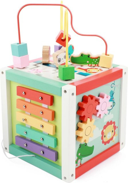 Fisher-Price Holz-Aktivitätswürfel 5in1 Holzspielzeug ab 18 Monaten - Bild 1