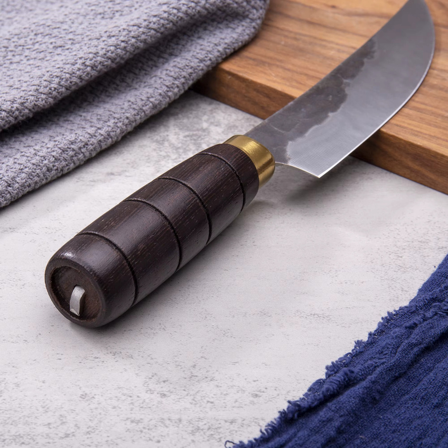 SHANGDAO Handgeschmiedetes Chefmesser aus Edelstahl mit ergonomischem Holzgriff, Silber, Klingenlänge: 15,24 cm - Bild 2