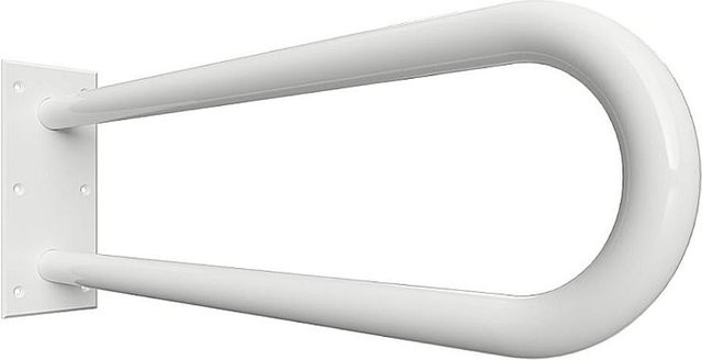 Brillantbad BELP Stützgriff in U-Form aus Stahl in Weiß Matt, B/T/H: 10 x 25 x 61,6 cm, 120 kg Traglast für Bad und WC - Bild 1