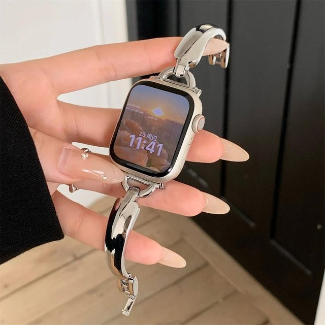 JBAILI Uhrenarmband Edelstahl, Silber, Unisex - Bild 1