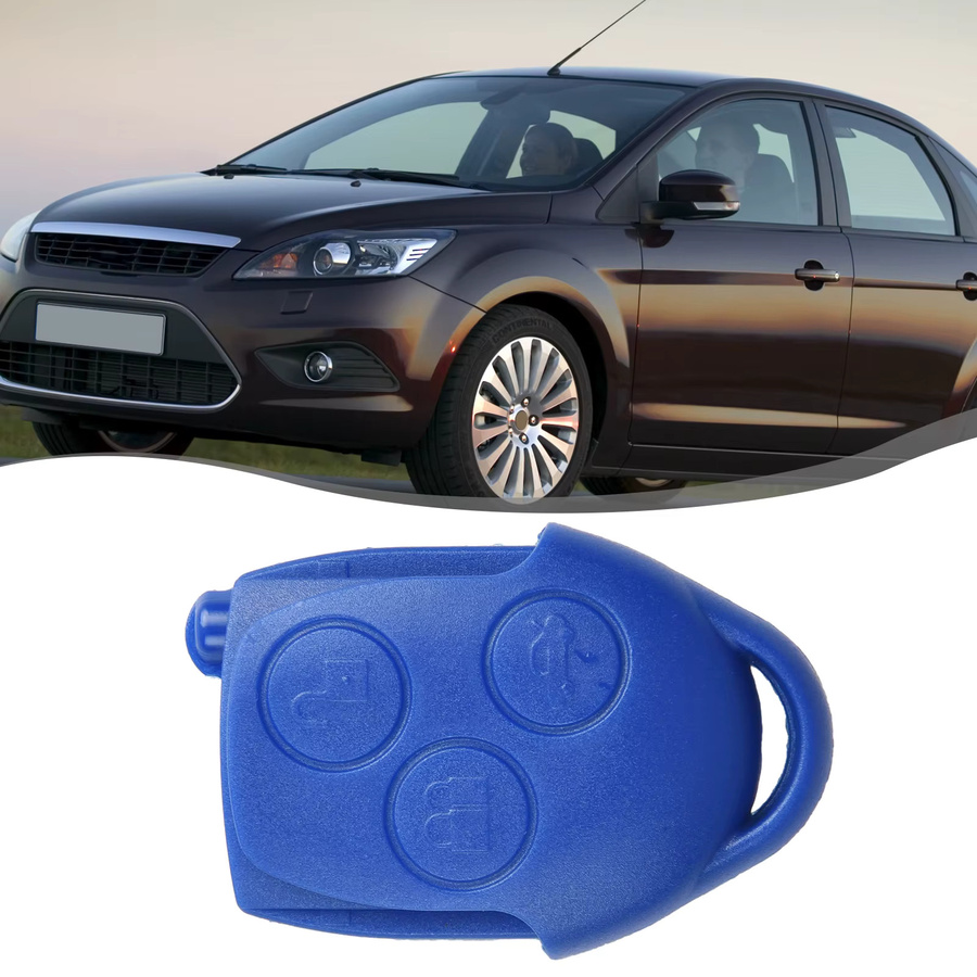 SUITU Ersatzgehäuse für Ford Transit Connect Mk7 Autoschlüssel mit 3 Tasten in Blau - Bild 4