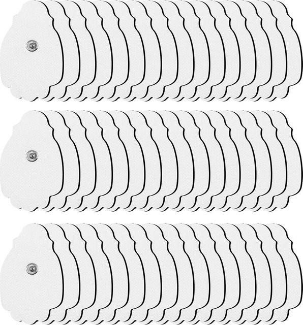 Raiuleko Selbstklebende Elektrodenpads in Weiß für EMS Muskelstimulator und TENS Digitales Massagegerät, 50/100 Stück - Bild 1