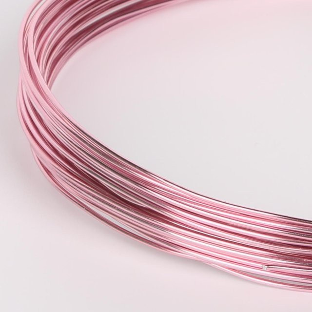 Beadia Accessories Aluminiumdraht, mehrfarbig, 18 Gauge, 10 m, rosa - Bild 1