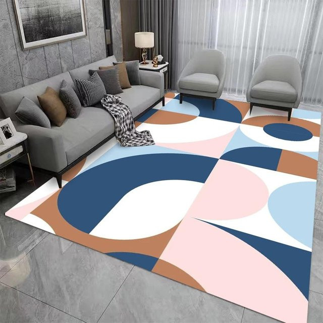 Moderner Teppich Lodestar mit geometrischem Muster in Multicolour, rutschfest und waschbar, B/T: 60 x 40 cm - Bild 1