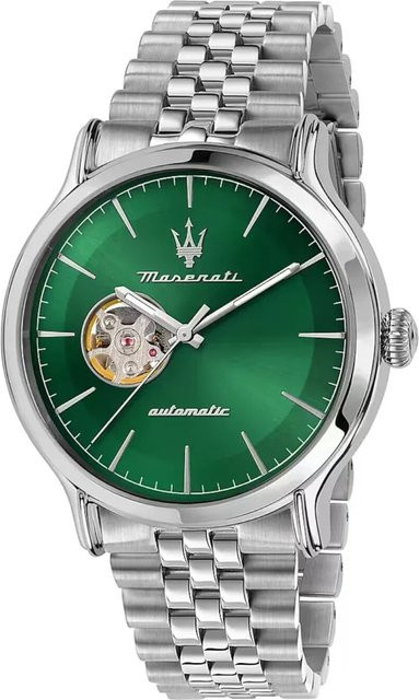 Maserati Herrenuhr Automatik, Edelstahl, Grün, 42 mm, 10 ATM - Bild 1
