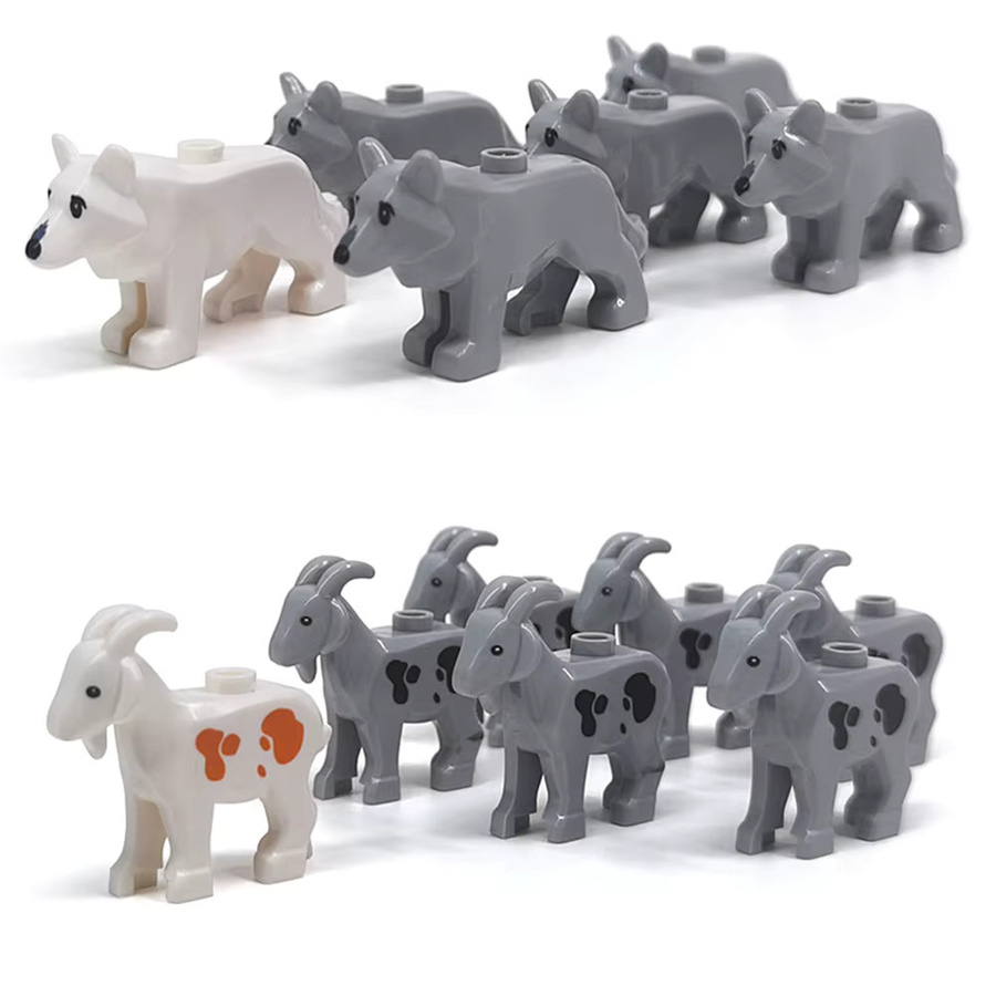 DBPALY Zoo Tiere Welt Ziege Wolf, Bausteine, Kunststoff - Bild 2
