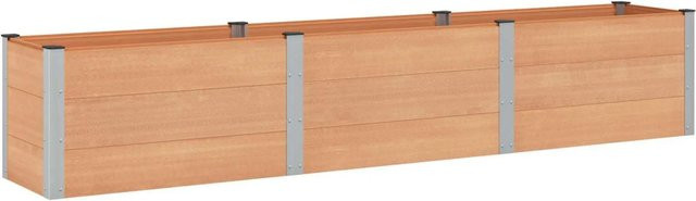 vidaXL Hochbeet aus WPC und Aluminium in Braun, B: 300 cm, T: 50 cm, H: 54 cm - Bild 1