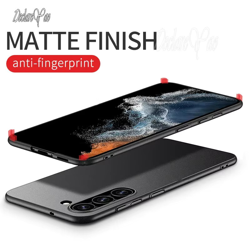 DECLAREYAO Slim Hard Matte Handyhülle für Samsung Galaxy S24 Ultra S23 Plus S22 S21 FE S20 S10 in Schwarz und Blau - Bild 5
