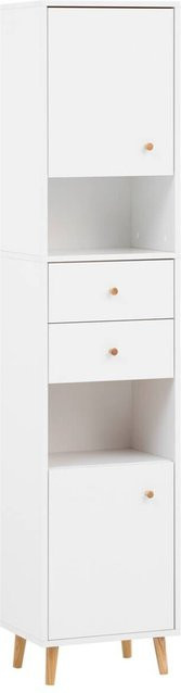 Schildmeyer Hochschrank Bjarne in Weiß Matt, B/T/H: 40,3 x 33,0 x 180,6 cm - Bild 2