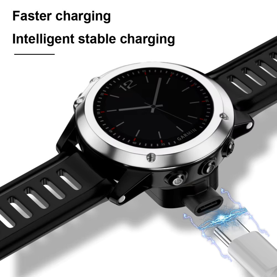 ALLOET 8-Pin zu USB-C Ladeadapter für Garmin MARQ 2 Gen 2 Uhren, Schwarz - Bild 2