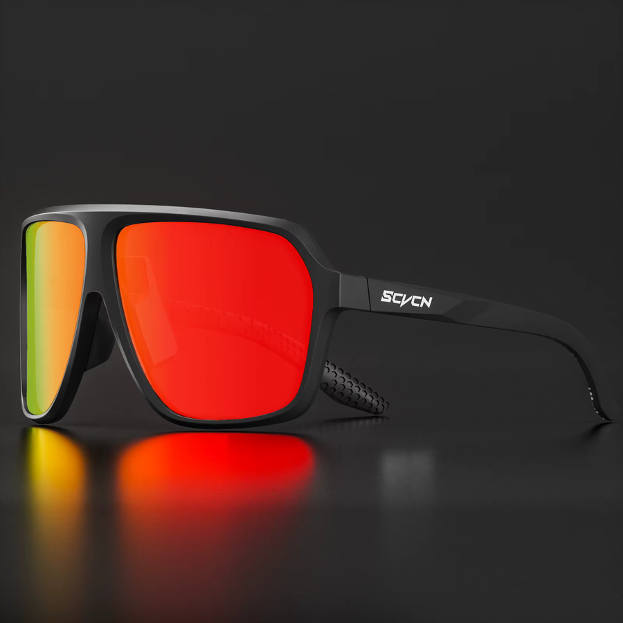 SCVCN Sportsonnenbrille, Vollrand, black, Kunststoff, polarisiert, photochrom - Bild 2