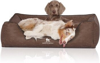 Knuffelwuff Hundebett Scottsdale Sofa aus Kunstleder in Braun, Größe XXXL, B: 155 cm, T: 105 cm - Bild 3