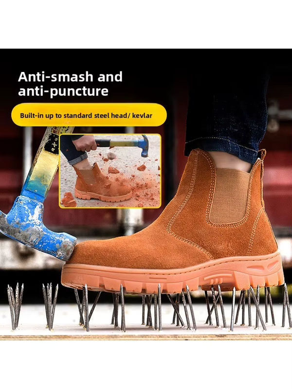 QHSPE Atmungsaktive Arbeitsschutzschuhe für den Sommer, leichte und bruchsichere Schweißstiefel - Bild 6