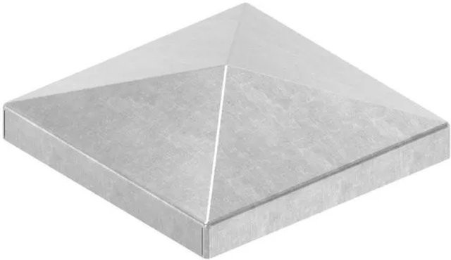 FeNau Pfeilerbedecker aus Edelstahl in Silber für Rohre mit 70 x 70 mm - Bild 1