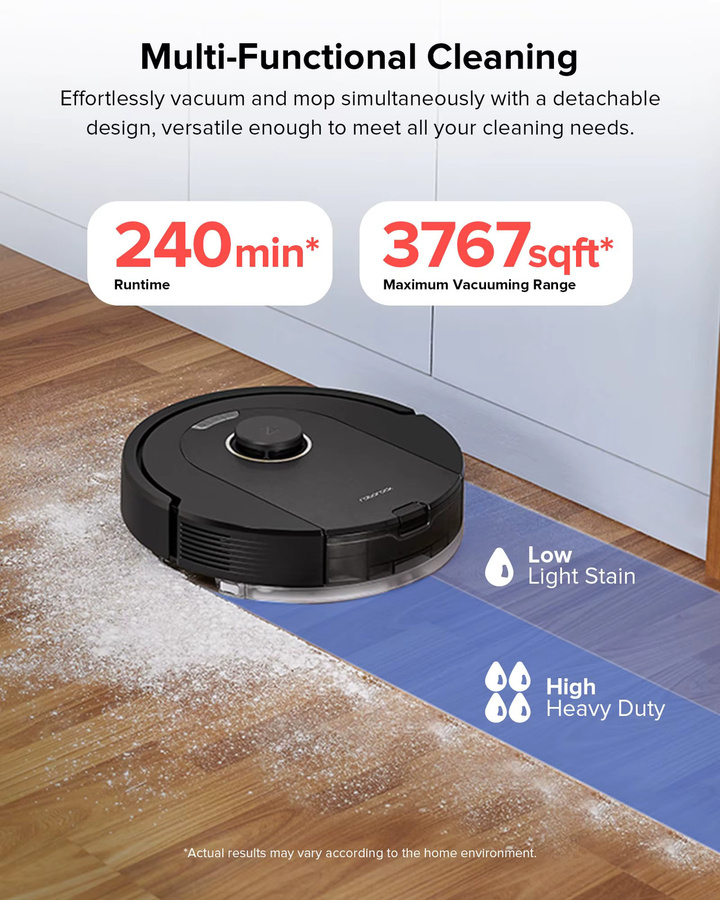 Roborock Q5 Pro+ Saugroboter mit Wischfunktion und selbstentleerender Station, Schwarz, 5500 Pa Saugkraft, DuoRoller-Bürste, Generalüberholt - Bild 4