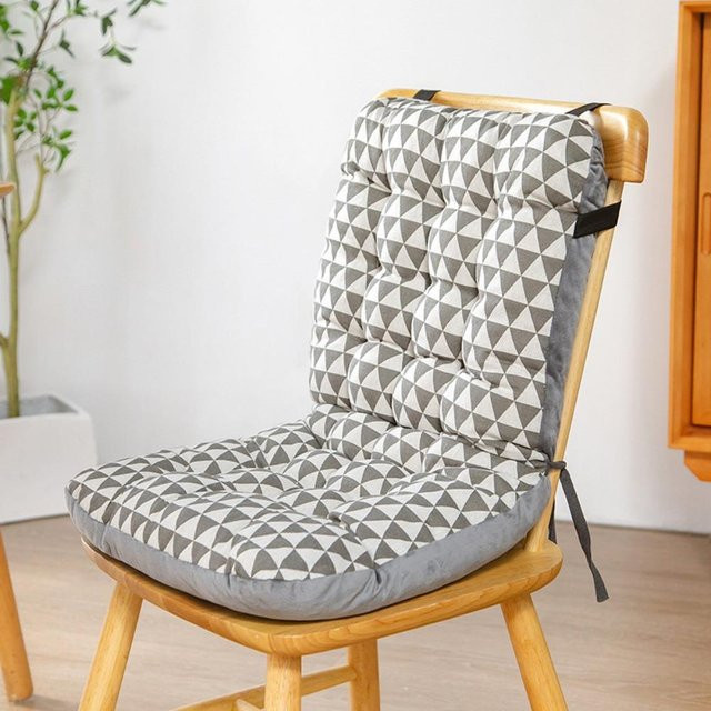 Moderne 2-Sitzer Stuhlmatte in Grau aus Baumwolle und Polyester mit Grafikdesign für Garten und Außenbereich - Bild 1