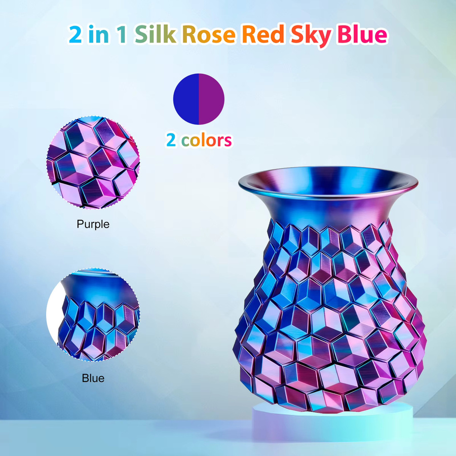 PLA Filament 1,75mm Zweifarbig Blau-Lila für FDM 3D-Drucker, 250g Spule - Bild 3