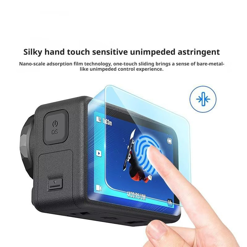 DJI Osmo Action 6 Panzerglas Schutzfolie mit gebogener Kante für das Display, transparent - Bild 3