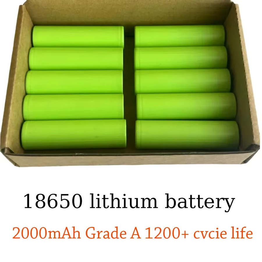 Aimjin Li-Ion Akku 18650, 3,7 V, 2000 mAh, Farbe: Grün - Bild 2