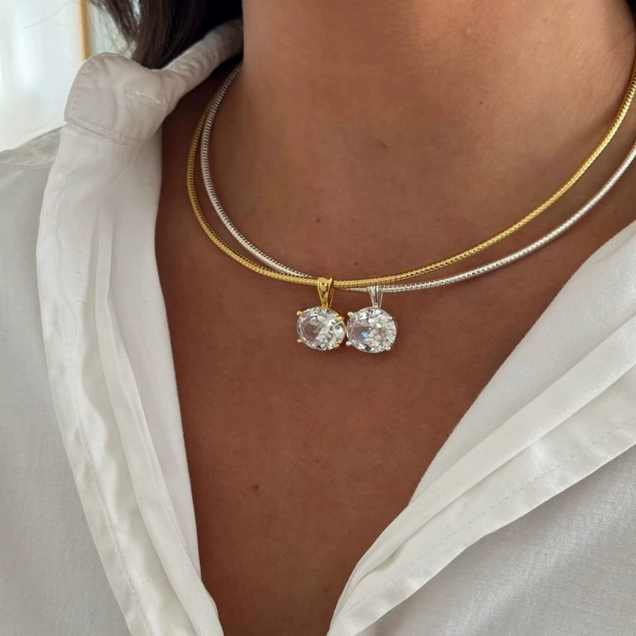Doreen Box Choker-Halskette Edelstahl, Kristall, Damen, 40 cm + 5 cm - Bild 1