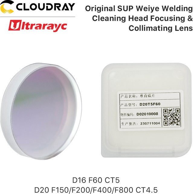 Original SUP Schweißkopf Fokussierungslinse D16 D20 F150-F800 CT3,5 CT4,5 Kollimationslinse F60 CT5 transparent für SUP20S/T SUP21T SUP23T - Bild 1
