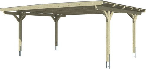 SKANHOLZ Carport Odenwald, grau, B/T: 640 x 541 cm, Höhe: 244 cm - Bild 1